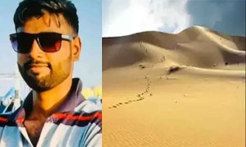 பாலைவனத்தில் சிக்கி தெலுங்கானா வாலிபர் உயிரிழப்பு
