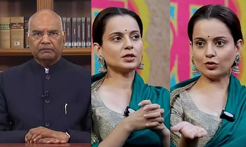 'ராம்நாத் கோவிட் இந்தியாவின் முதல் தலித் ஜனாதிபதி' - உளறிக்கொட்டிய கங்கனா - வைரல் வீடியோ