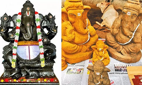 சாணத்தில் தயாரிக்கப்பட்ட விநாயகர் சிலை... கரைப்பதற்கு இனி கடலுக்கு செல்ல வேண்டியதில்லை