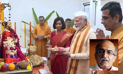 உச்சநீதிமன்றம் தலைமை நீதிபதி- பிரதமர் மோடி சந்திப்பு: கேள்வி எழுப்பிய பிரசாந்த் பூஷன்