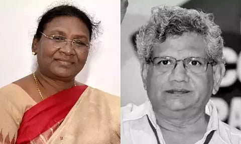 Droupadi Murmu and Sitaram Yechury