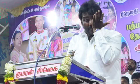 விஜயகாந்த் பற்றி பேசும்போது கண்ணீர் விட்டு அழுத விஜய பிரபாகரன்