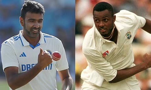 டெஸ்ட்டில் அதிக விக்கெட்கள்: வால்ஷ் சாதனையை முறியடித்த அஷ்வின்