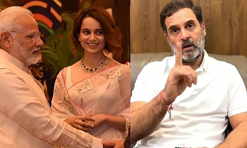 modi - kangana ranaut - rahul gandhi