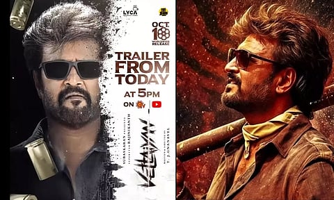 'வேட்டையன்' படத்தின் டிரைலர் இன்று மாலை 5 மணிக்கு வெளியாகும் என படக்குழு அறிவிப்பு