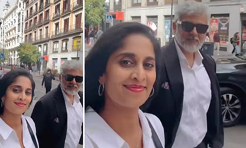 காதல் மனைவியுடன் ரொமாண்டிக் வாக் சென்ற அஜித் - வைரல் வீடியோ