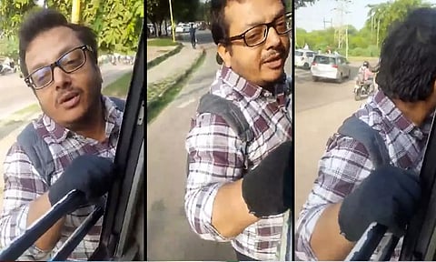 Passenger left hanging from bus