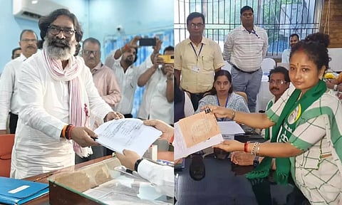 ஜார்க்கண்ட் தேர்தல்: முதல்வர் ஹேமந்த் சோரன் - மனைவி கல்பனா சோரன் வேட்புமனுத் தாக்கல்