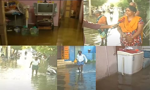 மதுரை முல்லை நகர் குடியிருப்பு பகுதிகளில் வடியாத வெள்ளம்: மக்களின் இயல்பு வாழ்க்கை பாதிப்பு