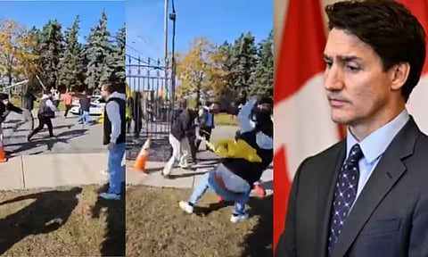 கனடா: இந்து கோவிலில் பக்தர்கள் மீது காலிஸ்தான் கும்பல் தாக்குதல் - பரபரப்பு வீடியோ.. ட்ரூடோ கண்டனம்