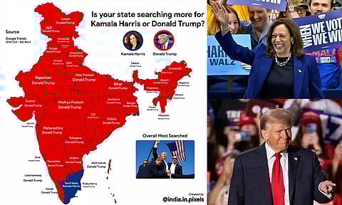 தமிழ்நாட்டில் மட்டும் தான் கமலா ஹாரிஸ்.. இந்தியாவின் மற்ற மாநிலங்களில் மாஸ் காட்டிய டிரம்ப்