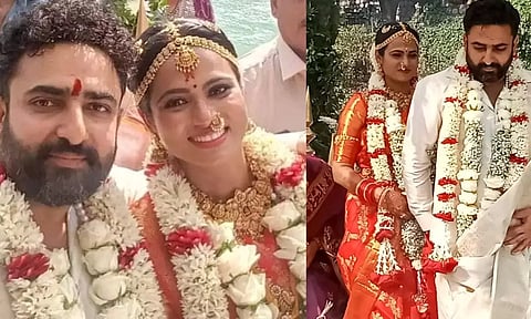 புனித சிவபுரி கங்கை நதிக்கரையில் ரம்யா பாண்டியனின் திருமணம் நடைப்பெற்றது