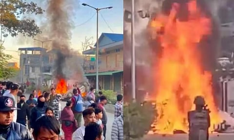 Video: மணிப்பூரில் வெடித்த மக்கள் போராட்டம்.. அமைச்சர்- எம்.எல்.ஏ.க்கள் வீடுகள் சூறை - ஊரடங்கு அமல்
