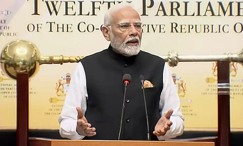 இந்தியா உலக அமைதிக்கு ஆதரவாக நிற்கிறது - கயானா பாராளுமன்றத்தில் பிரதமர் மோடி உரை