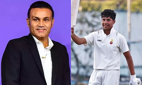 297 விளாசிய மகன்.. 23 ரன்களில் பறிபோன பெராரி.. விரேந்திர சேவாக் பதிவு