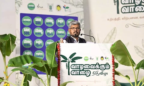 `மண் காப்போம்' வாழை திருவிழாவில் விஞ்ஞானி செல்வராஜன் புகழாரம்