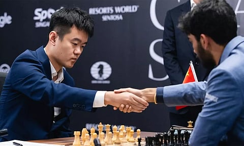 உலக செஸ் சாம்பியன்ஷிப்: குகேஷ் vs டிங் லிரென் - 'டிரா'வில் முடிந்த 6வது சுற்று