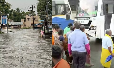 வெள்ள பாதிப்புகளை பார்வையிட்டு உதவ யாரும் வரவில்லை- தேசிய நெடுஞ்சாலையில் கிராம மக்கள் மறியல்