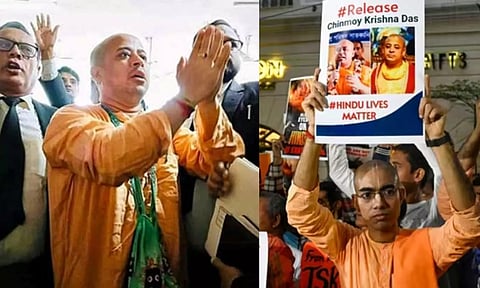 காவி உடை வேண்டாம்.. அடையாளத்தை வெளிக்காட்டாதீர்கள் - வங்கதேச பக்தர்களுக்கு இஸ்கான் அறிவுறுத்தல்