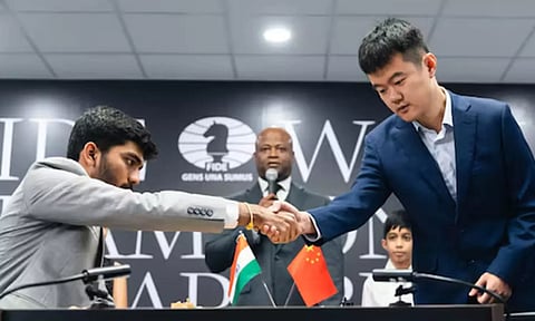 உலக செஸ் சாம்பியன்ஷிப்: குகேஷ், டிங் லிரென் இடையிலான 8வது சுற்று ஆட்டமும் டிரா