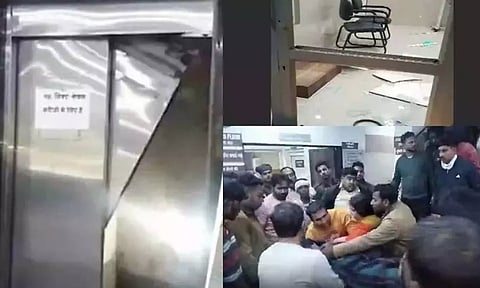 பிரசவித்த சில மணி நேரங்களில்.. லிப்ட் அறுந்து விழுந்து உயிரிழந்த தாய்