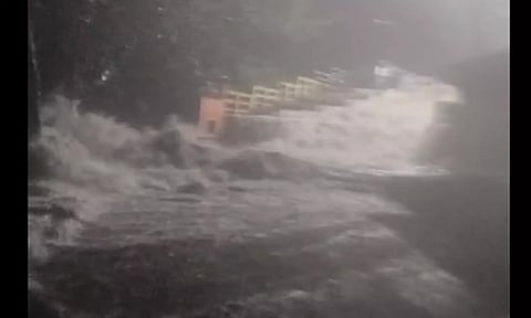 தொடர் கனமழை எதிரொலி: குற்றால அருவிகளில் கடும் வெள்ளப்பெருக்கு