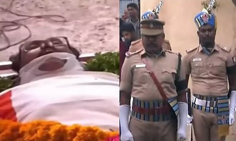 21 குண்டுகள் முழங்க அரசு மரியாதையுடன் ஈவிகேஎஸ் இளங்கோவன் உடல் தகனம்
