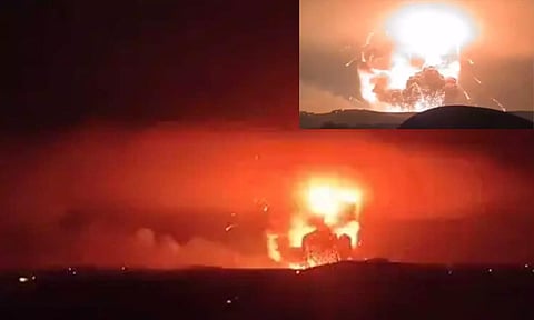 சிரியா மீது 'நிலநடுக்க குண்டு' வீசிய இஸ்ரேல்.. அதிர்ச்சி வீடியோ