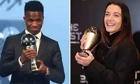 உலகின் சிறந்த கால்பந்து வீரராக வினிசியசும் வீராங்கனையாக பொன்மதியும் தேர்வு