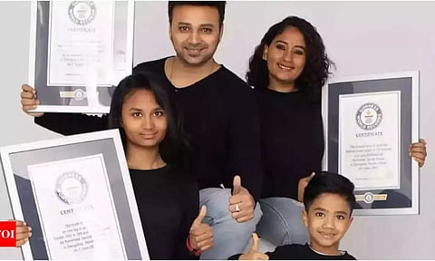 சீனாவில் யோகா, விளையாட்டுகளில் கின்னஸ் சாதனை படைத்த ஆந்திர குடும்பம்