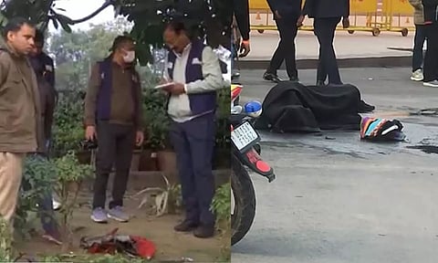 பாராளுமன்றம் அருகே ஒருவர் தீக்குளித்து தற்கொலை முயற்சி