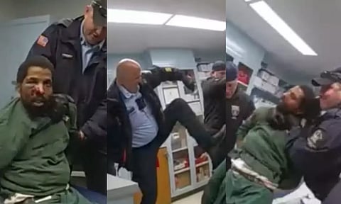 உயிரிழக்கும் முன் கறுப்பின கைதியை மரணஅடி அடித்து சித்ரவதை செய்த போலீஸ் - பரபரப்பு வீடியோ