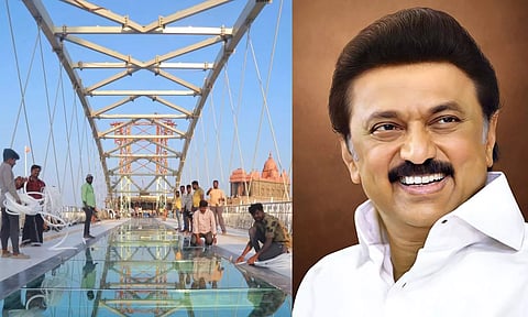 கன்னியாகுமரியில் இன்று மாலை முதலமைச்சர் மு.க.ஸ்டாலின் கண்ணாடி பாலத்தை திறந்து வைக்கிறார்