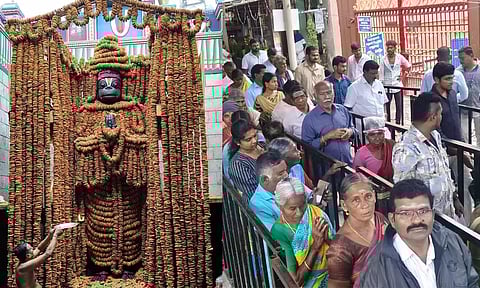 அனுமன் ஜெயந்தி விழாவையொட்டி நாமக்கல் ஆஞ்சநேயருக்கு 1 லட்சத்து 8 வடை மாலை அலங்காரம்