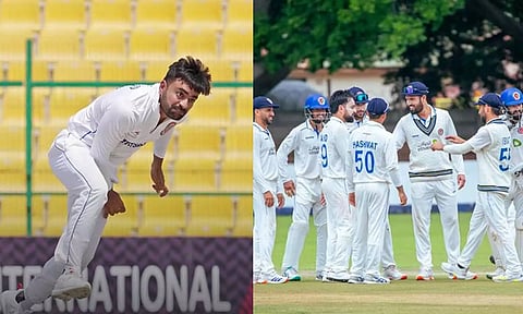 ரஷித்கான் அபார பந்து வீச்சு- ஜிம்பாப்வேயை வீழ்த்தி முதல் டெஸ்ட் தொடரை கைப்பற்றியது ஆப்கானிஸ்தான்