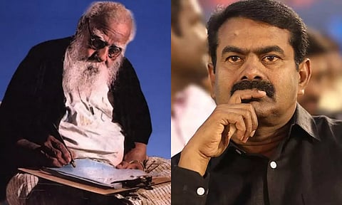 தந்தை பெரியார் குறித்து சர்ச்சை பேச்சு- சீமான் மீது வழக்குப்பதிவு