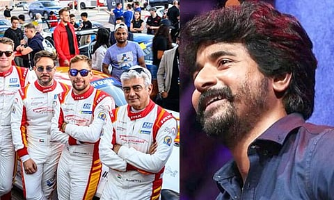 கார் ரேஸில் பங்கேற்றுள்ள அஜித்-க்கு சிவகார்த்திகேயன் வாழ்த்து