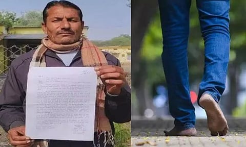 ஹெல்மட் அணியவில்லை என சாலையில் 'நடந்து' சென்றவருக்கு அபராதம் விதித்த போலீஸ்!