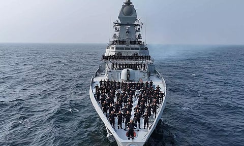 3 போர்க்கப்பல்களை நாட்டுக்கு அர்ப்பணிக்கிறார் பிரதமர் மோடி