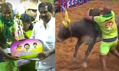 அலங்காநல்லூர் ஜல்லிக்கட்டு: 20 காளைகளை அடக்கி முதலிடம் பிடித்த அபிசித்தருக்கு சொகுசு கார் பரிசு