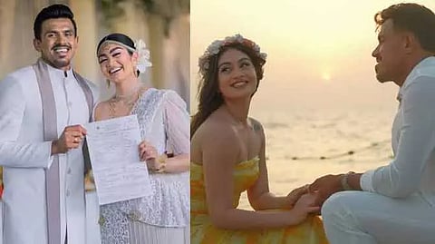 நீண்ட நாள் காதலியை கரம்பிடித்த முன்னாள் சிஎஸ்கே வீரர் தீக்சனா- வைரலாகும் புகைப்படம்