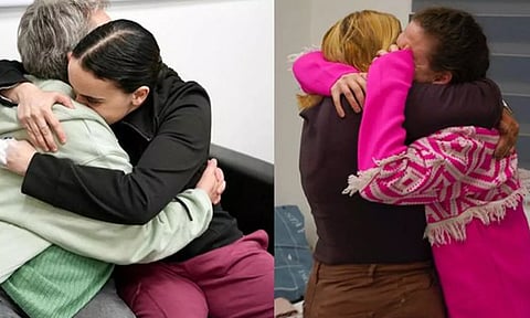 ஹமாஸ் அமைப்பினரால் விடுவிக்கப்பட்ட 3 பிணைக்கைதிகளும் பத்திரமாக இஸ்ரேல் திரும்பினர்