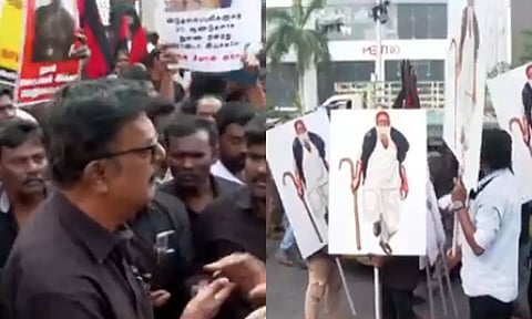 சீமான் வீடு முற்றுகை- பெரியாரிஸ்டுகள் கைது