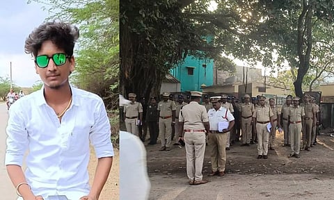 நெமிலி அருகே பதட்டம்... பெட்ரோல் ஊற்றி தீ வைக்கப்பட்ட வாலிபர் பலி- போலீஸ் குவிப்பு