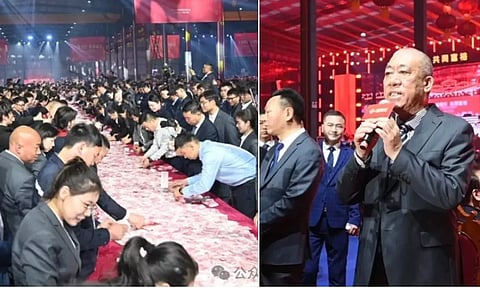 காசு.. பணம்.. துட்டு.. மணி..! எவ்ளோ வேணுமோ எடுத்துக்கோங்க.. ஊழியர்களுக்கு சர்ப்ரைஸ் கொடுத்த சீன நிறுவனம்