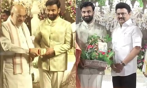 வெங்கையா நாயுடு இல்லத்திருமணம்- அமித்ஷா, மு.க.ஸ்டாலின் பங்கேற்பு