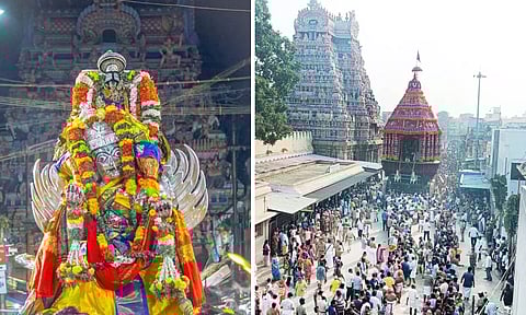 ஸ்ரீரங்கம் ரெங்கநாதர் கோவில் தை தேரோட்டம்: பக்தர்கள் ரெங்கா, ரெங்கா கோஷத்துடன் வடம் பிடித்து இழுத்தனர்