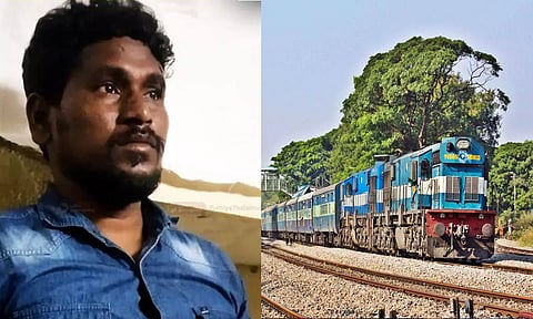 திண்டுக்கல் அருகே ஓடும் ரெயிலில் இளம்பெண்ணுக்கு பாலியல் தொல்லை - இளைஞர் கைது