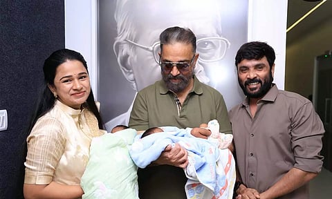 பாடலாசிரியர் சினேகனின் குழந்தைகளுக்கு 'காதல்', 'கவிதை' என பெயர் சூட்டிய கமல்ஹாசன்