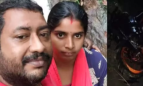 மோட்டார் சைக்கிள் விபத்தில் தம்பதி பலி